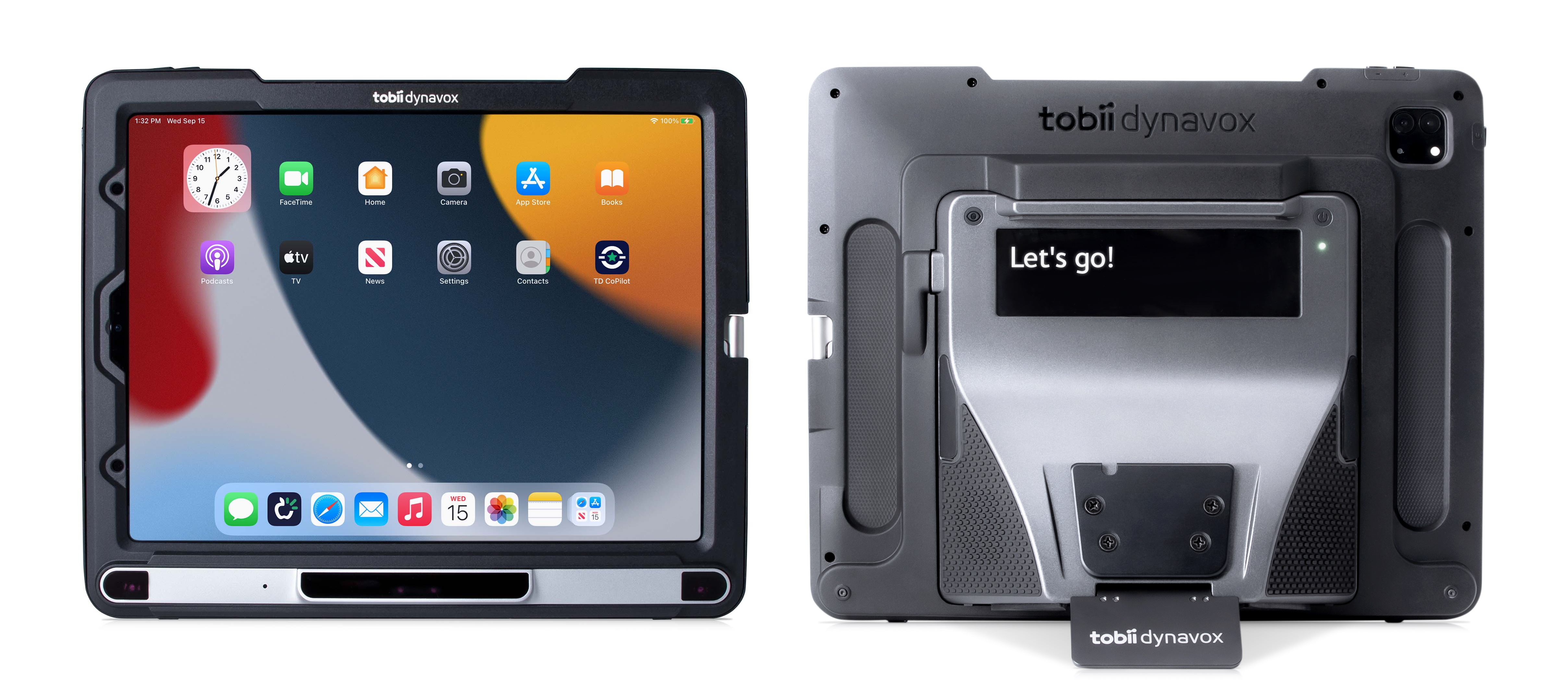 Front and back view of the TD Pilot ipad case