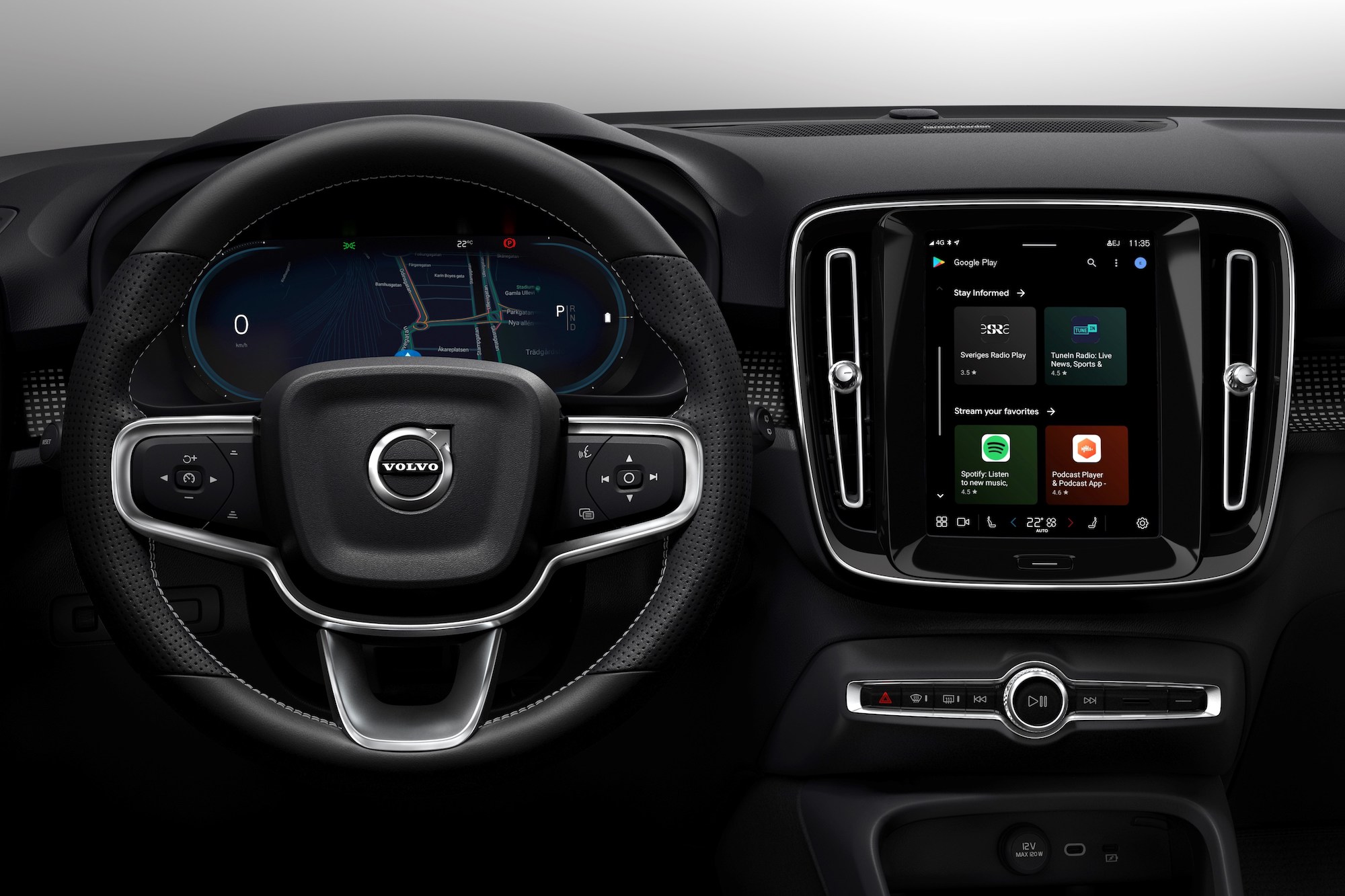 The all-electric Volvo XC40 introduces an all-new infotainment system
