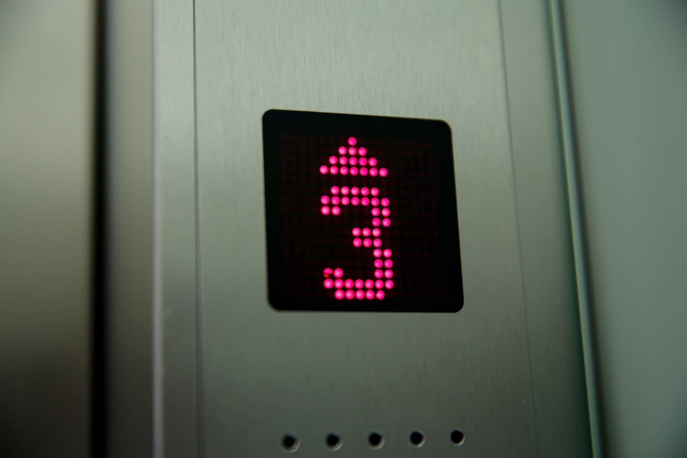Illuminated elevator number 3