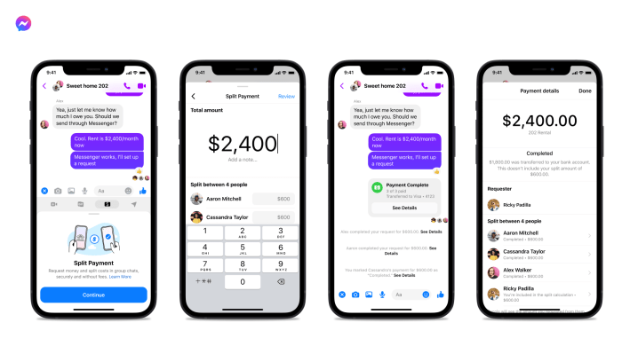 Messenger’s ‘Split Payments’ feature is rolling out to all users in the US – TechCrunch