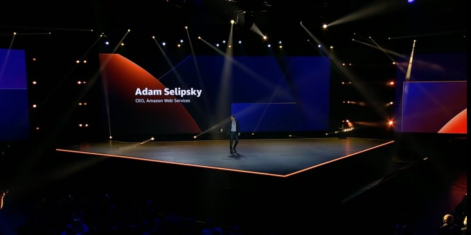 Adam Selipsky on stage at AWS re:Invent 2021