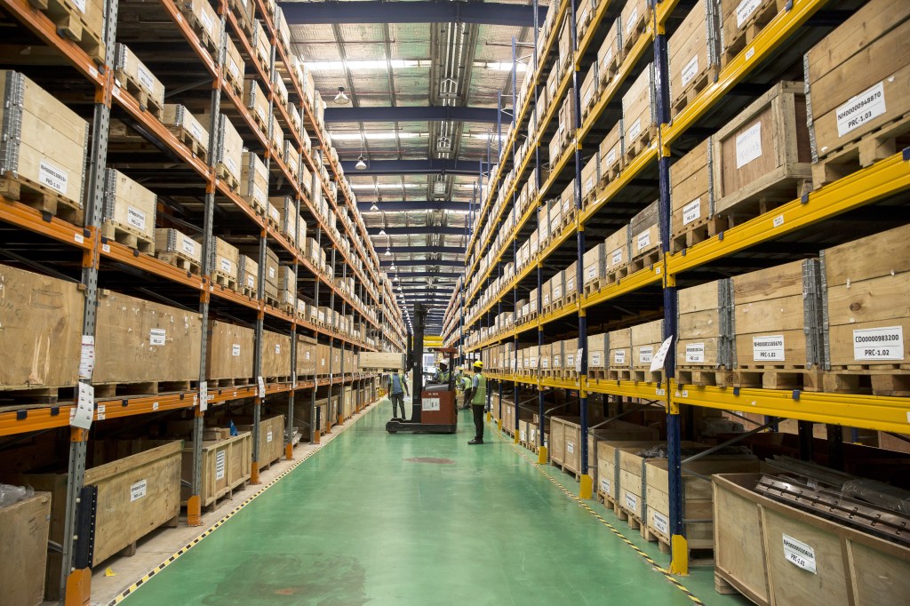 warehouse aisle