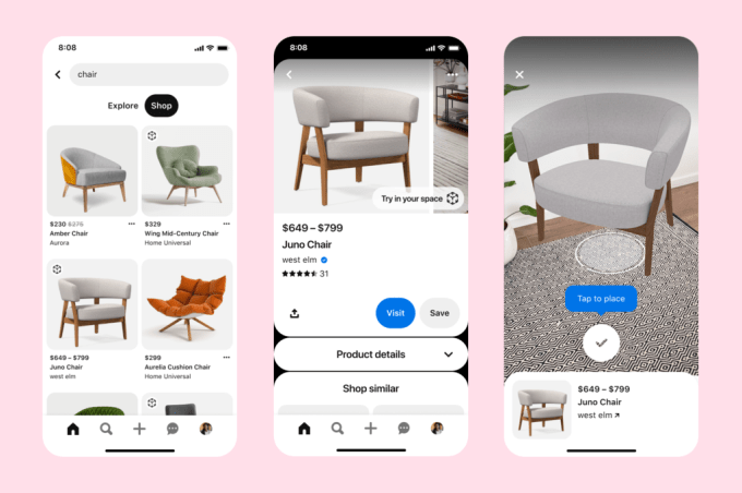 S Ar Ping Feature Expands To Include Furniture And Home Décor Techcrunch - Ar Home Decor