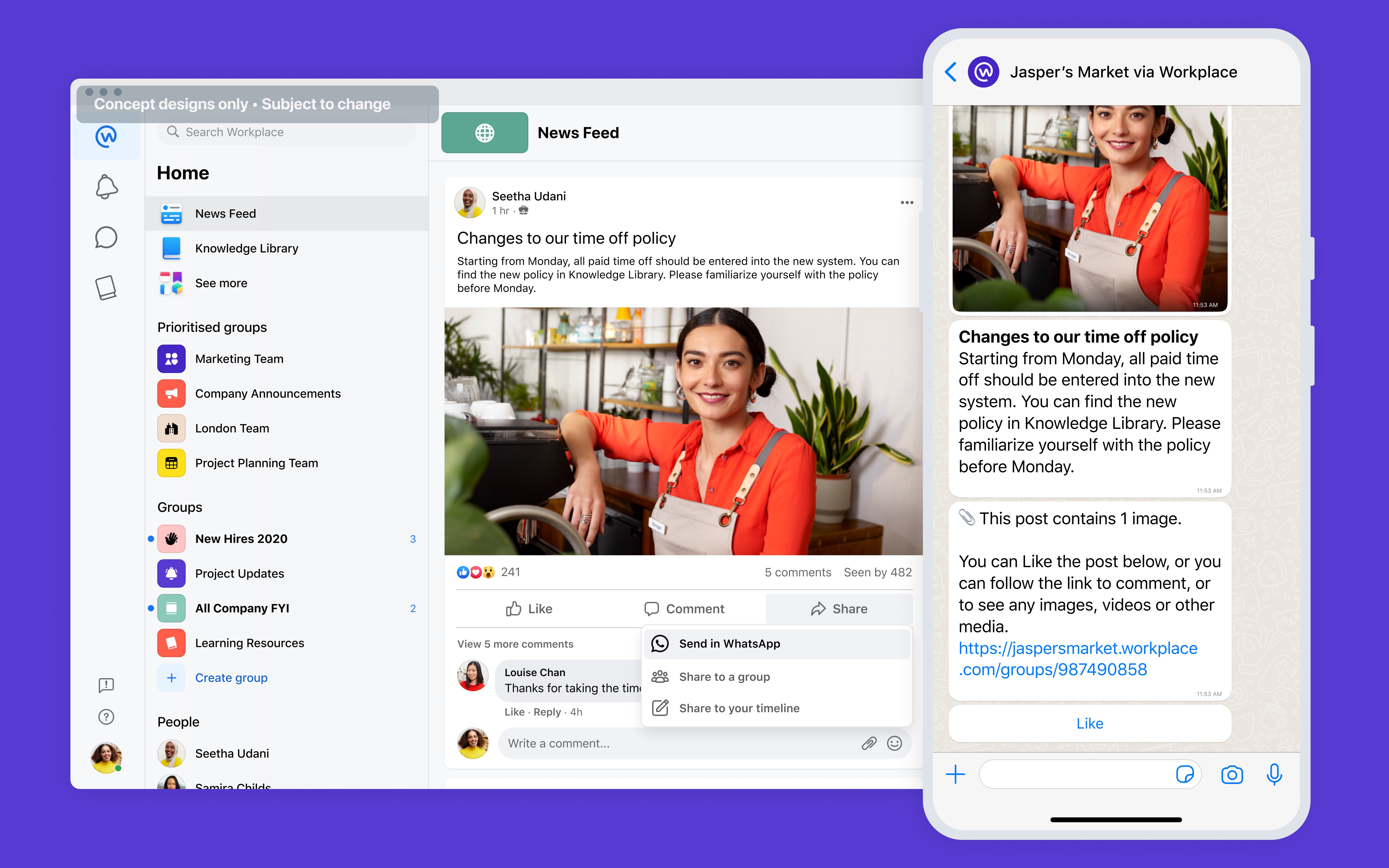Meta’s Workplace will integrate with WhatsApp later this year to expand communication with front-line employees