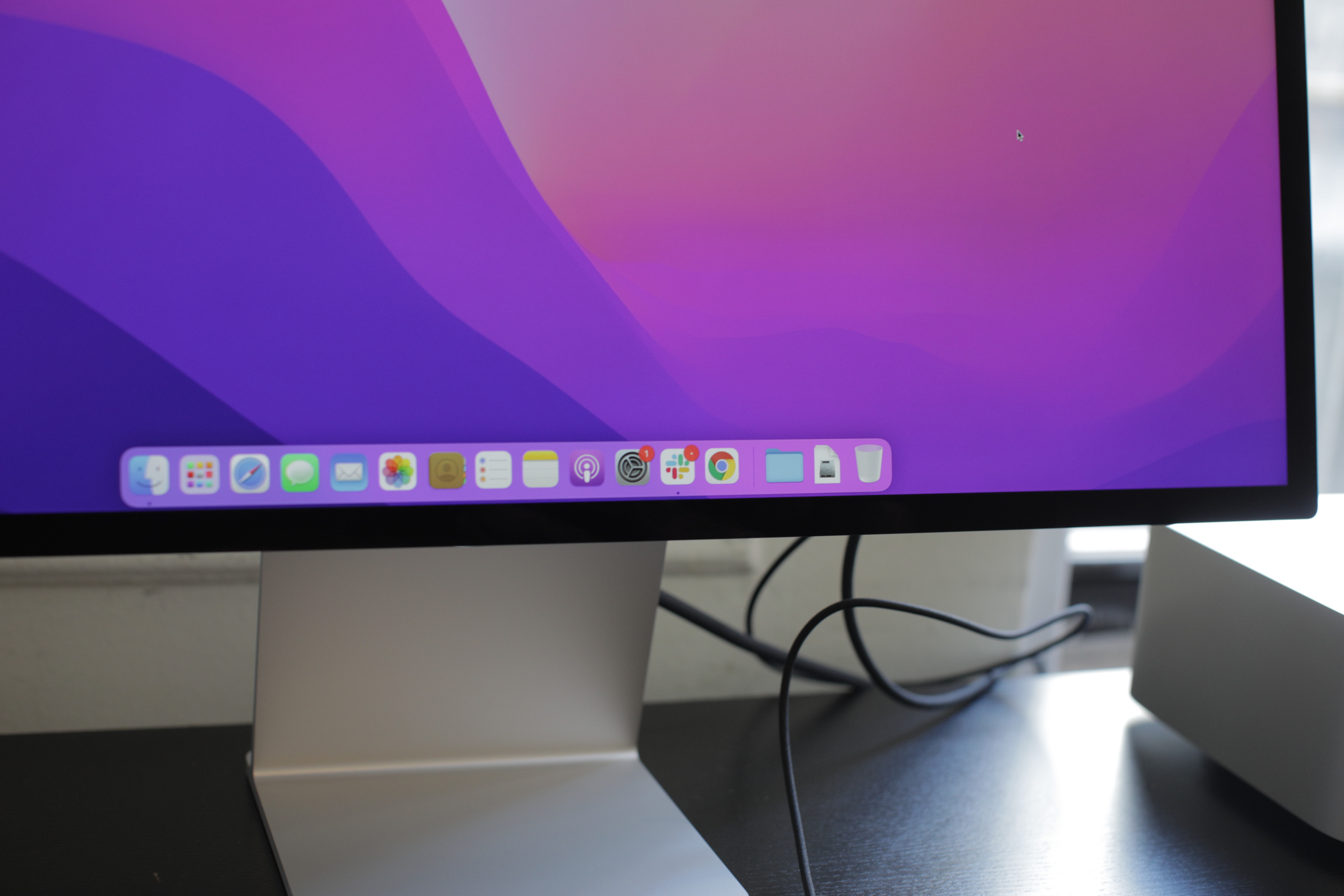 Close up of iMac studio display desktop computer 2022