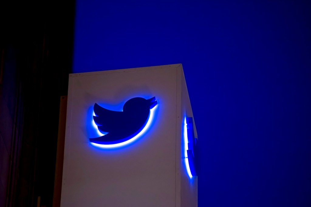 The Twitter Inc. logo and signage is displayed on the facade of the company's headquarters in San Francisco, California, U.S., on Friday, Sept. 13, 2013. The San Francisco-based company filed confidentially with the U.S. Securities and Exchange Commission through a process that will keep sales and profit data under wraps until shortly before a road show to market to investors Photographer: David Paul Morris/Bloomberg