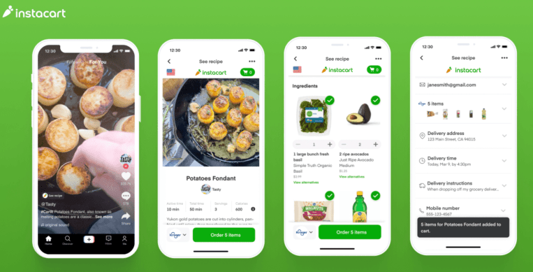 Instacart’s new ‘Shoppable Recipes’ feature lets creators link shopping lists to their TikTok videos – TechCrunch