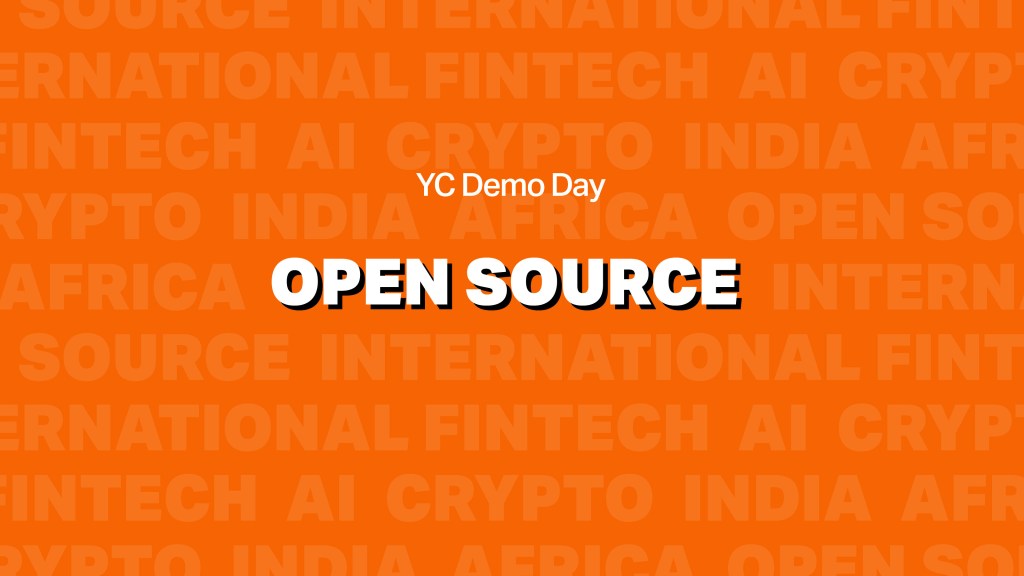 an orange image that says YC Demo Day Open Source