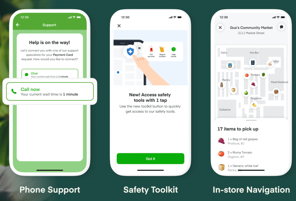 Instacart introduces in-store navigation and live phone support for shoppers on its platform