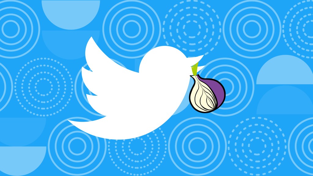 Twitter logo with onion in beak