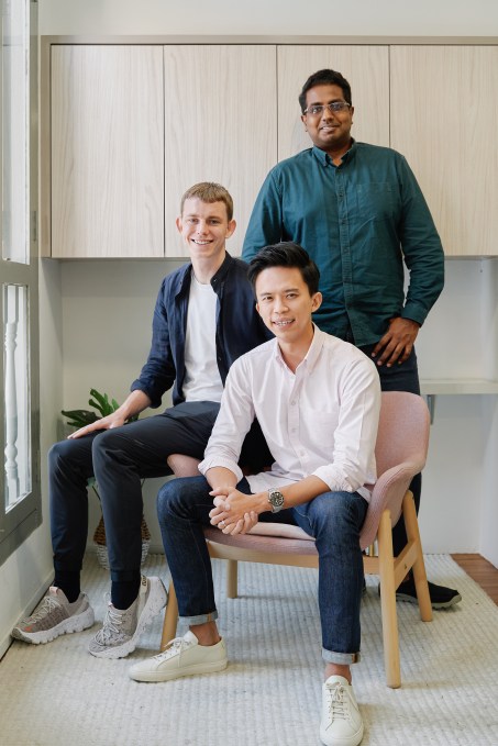 Arrow’s co-founders: Sudhan Raj, Sebastian Roervig and Neo Liat Beng