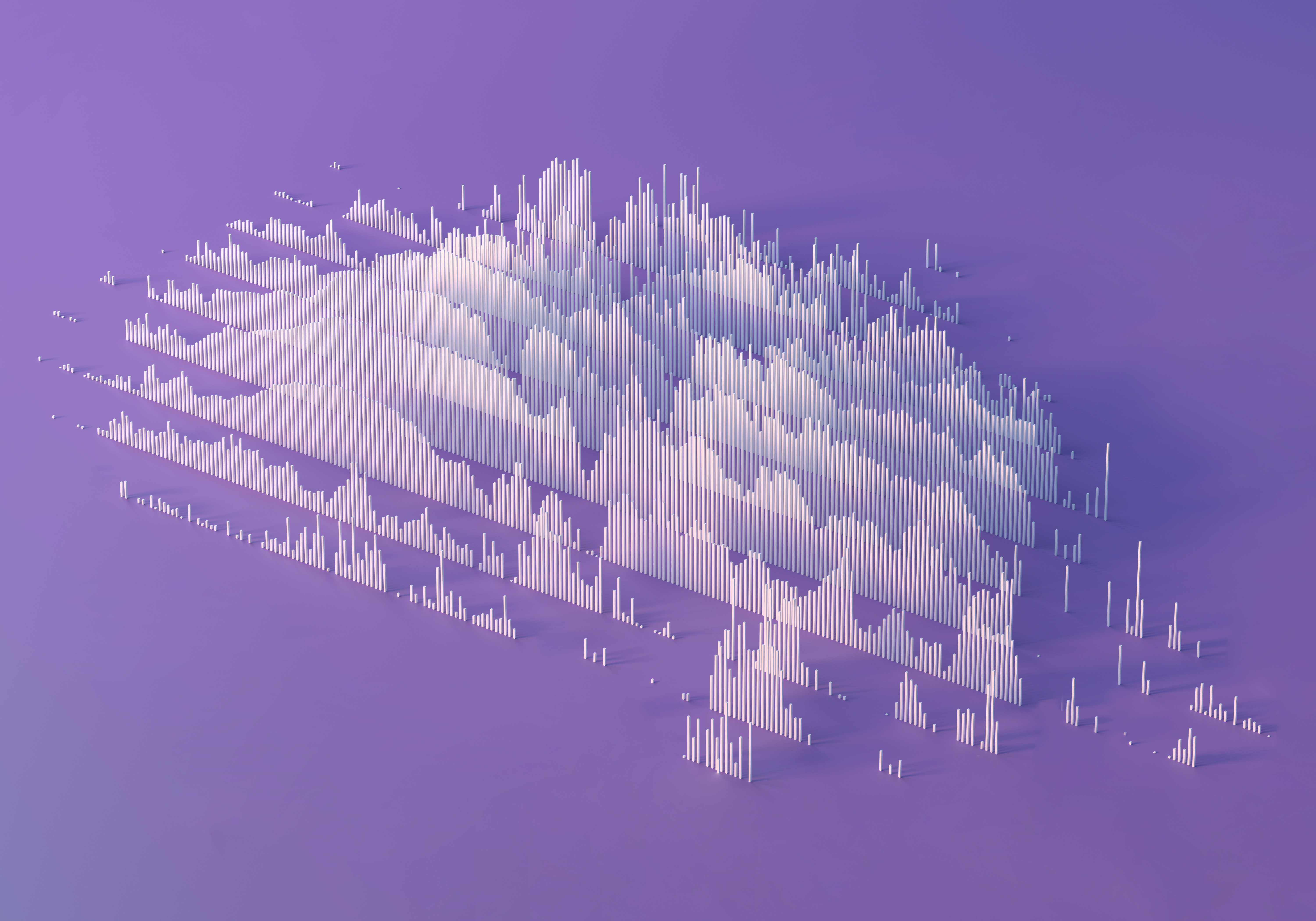 Image of abstract data visualization on purple background.