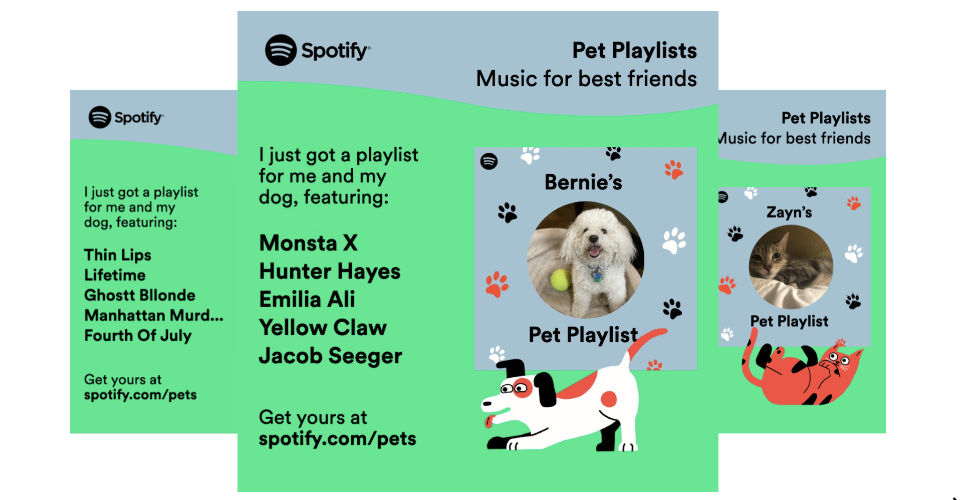 Spotify pet playlists graphics