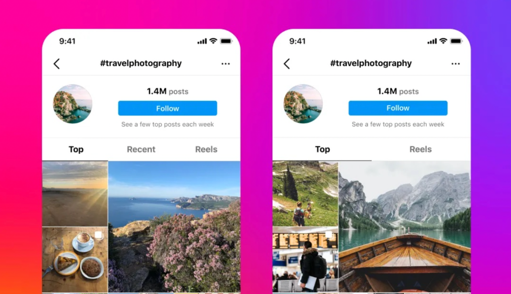 instagram hashtag page
