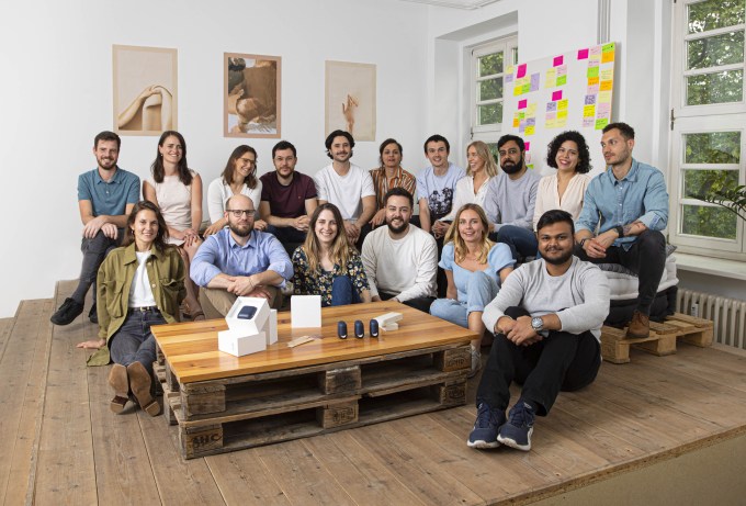 Femtech hardware startup Inne's team pictured in a group photo