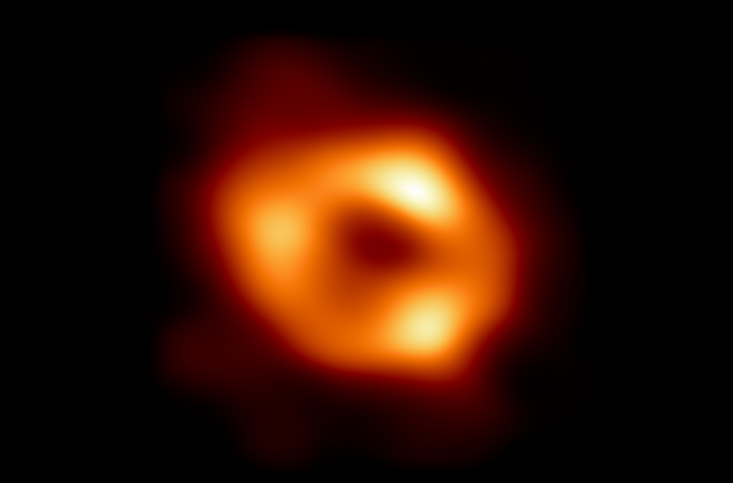 This is the first image of Sgr A*, the supermassive black hole at the centre of our galaxy.
