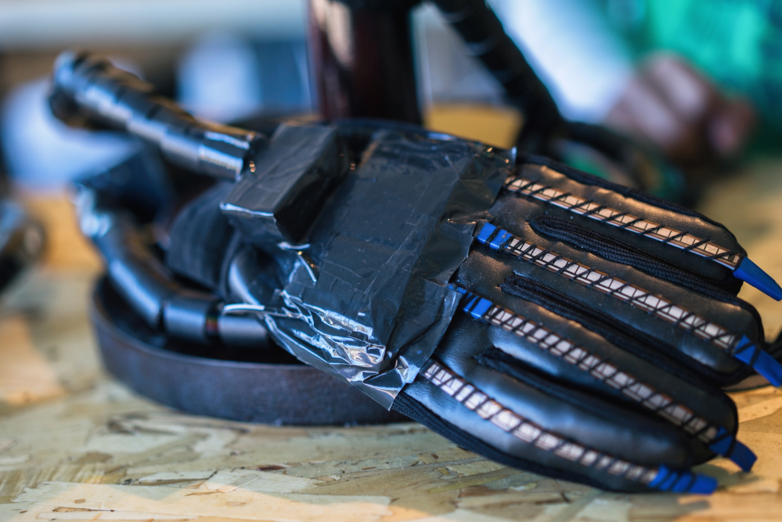 V Bionic's exoskeleton glove with its full covering.