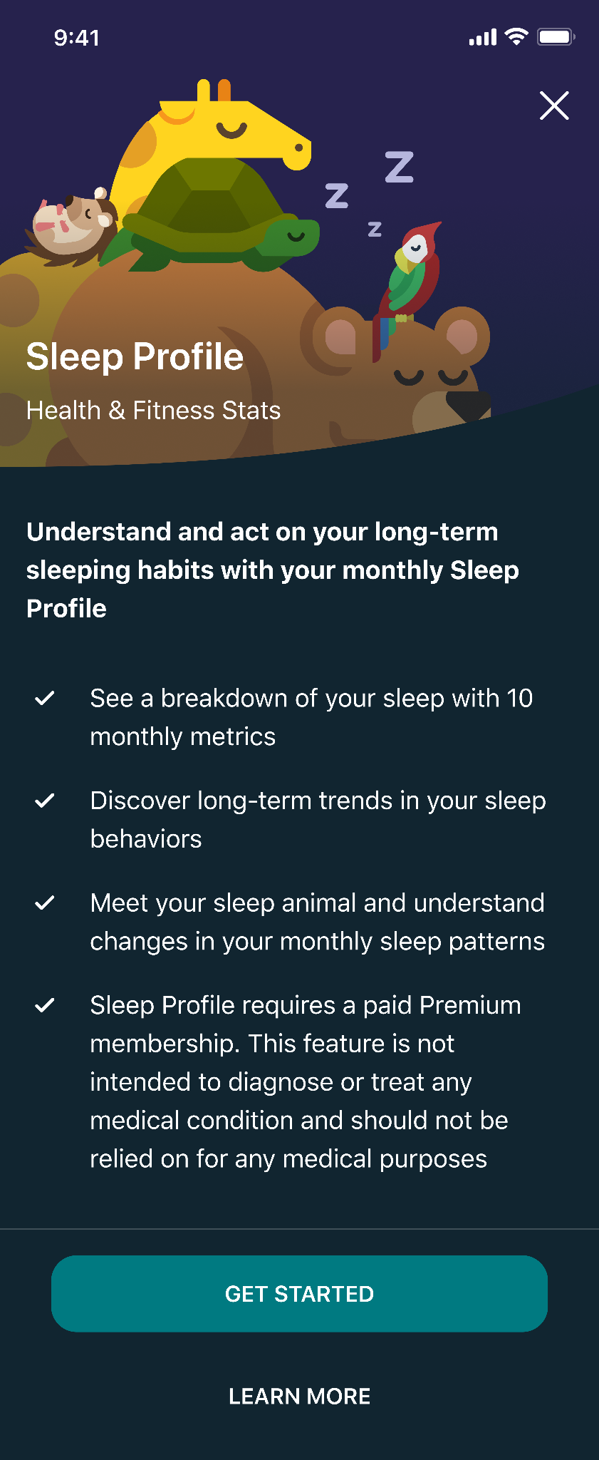 Fitbit sleep profile feature