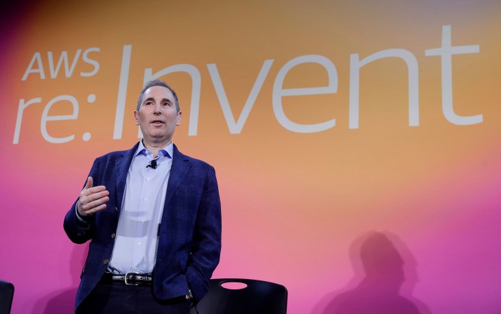 AWS CEO Andy Jassy, discusses a new initiative with the NFL during AWS re:Invent 2019 in Las Vegas