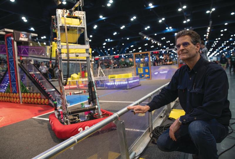 Dean at FIRST Robotics competition