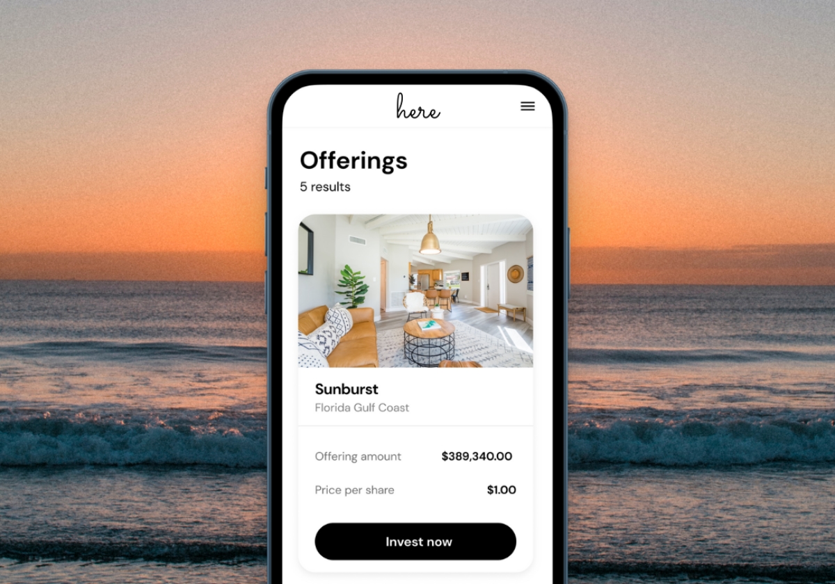US-based Here lets you make fractional vacation rental investments starting at $100