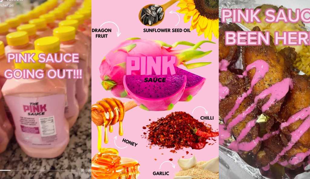 TikTok images of the viral Pink Sauce