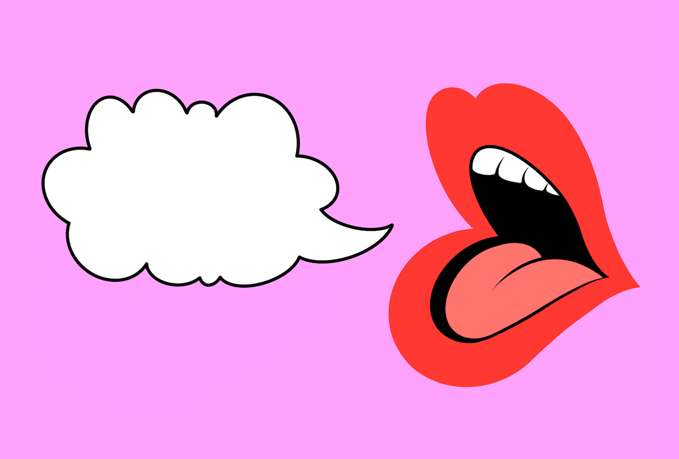 Talking lips clipart background
