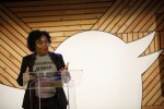 Kimberly Bryant, founder of Black Girls Code Inc., speaks during the Twitter Inc. #HereWeAre Women In Tech event at the 2018 Consumer Electronics Show (CES) in Las Vegas, Nevada, U.S., on Wednesday, Jan. 10, 2018. Twitter organized the alternative event of female leaders in response to an all-male lineup of keynote speakers at CES. Photographer: Patrick T. Fallon/Bloomberg via Getty Images