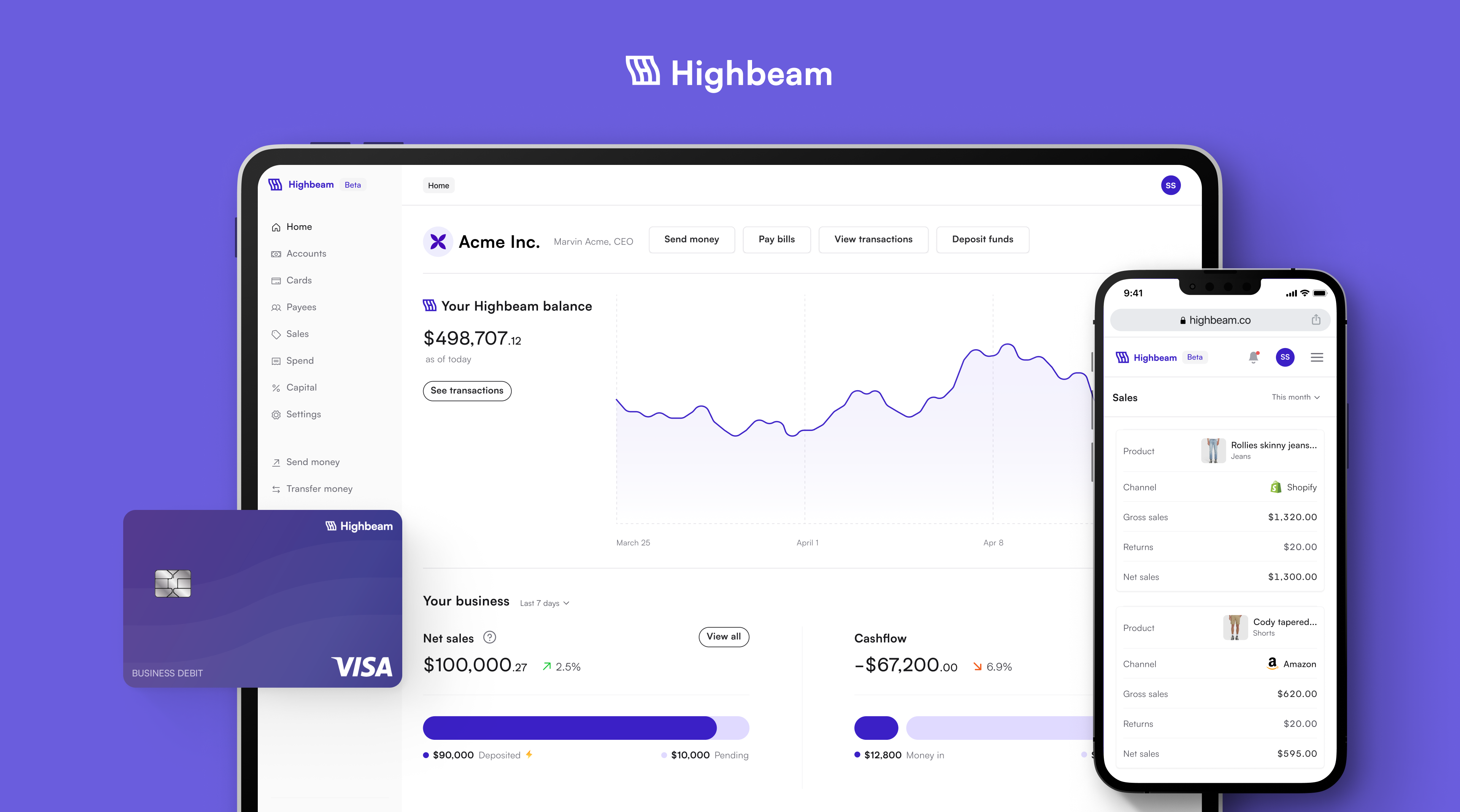 Highbeam e-commerce bank