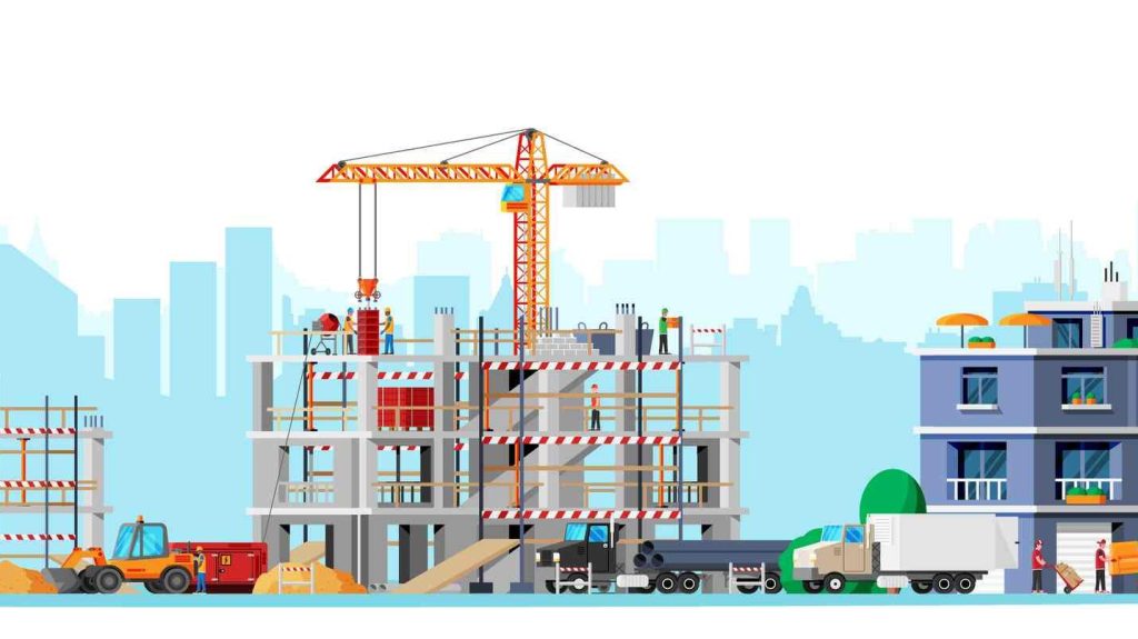 illustration of construction site