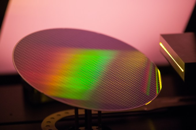A 200mm silicon semiconductor wafer; CHIPS act
