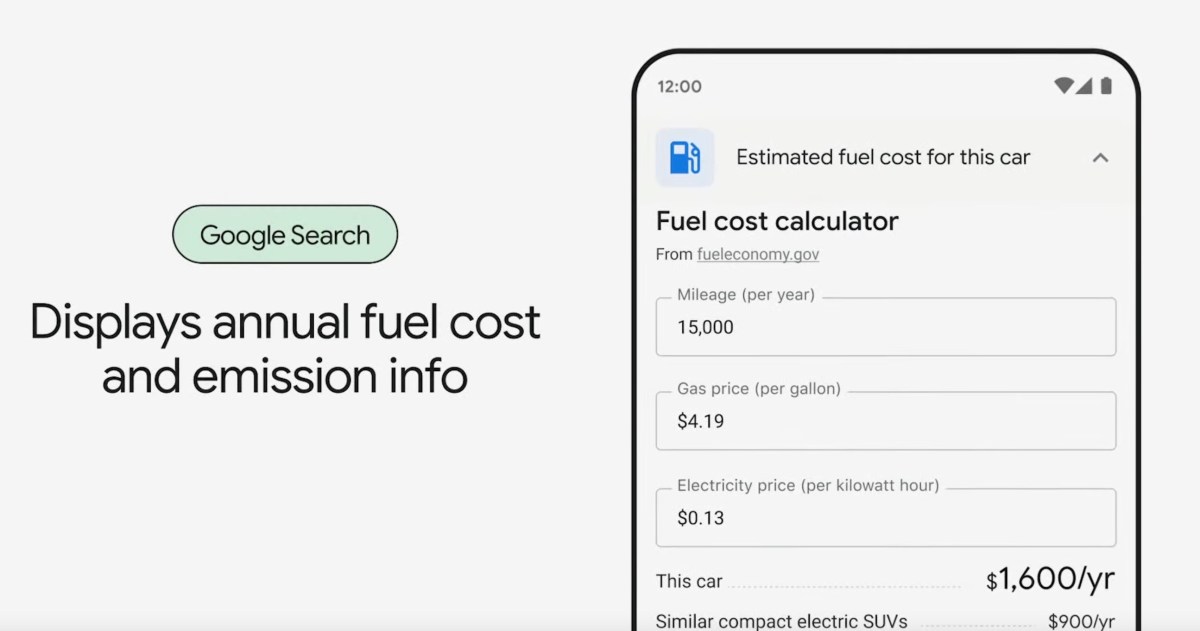 Google is getting new sustainability features, including a fuel cost calculator • TechCrunch