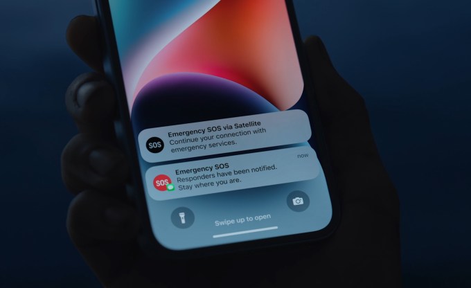 Apple Emergency SOS displayed on smartphone screen