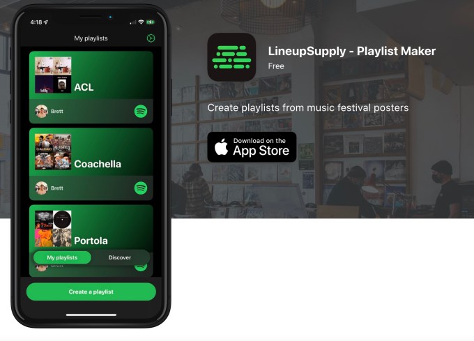 LineupSupply’s app turns music festival posters into Spotify playlists