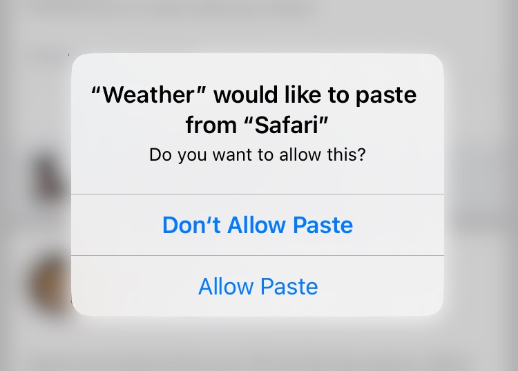 Une nouvelle fonctionnalité de sécurité appelée Pasteboard Protection empêche les applications de lire le presse-papiers de votre iPhone sans votre permission.