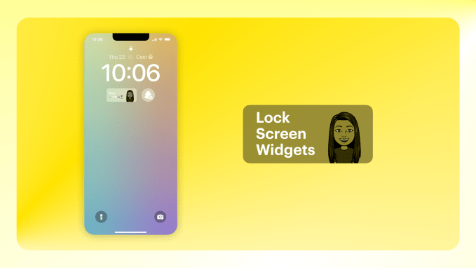 Snapchat lock screen widgets for iOS 16