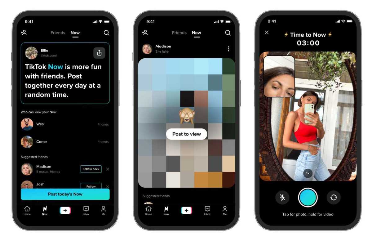 TikTok just launched a BeReal clone called TikTok Now