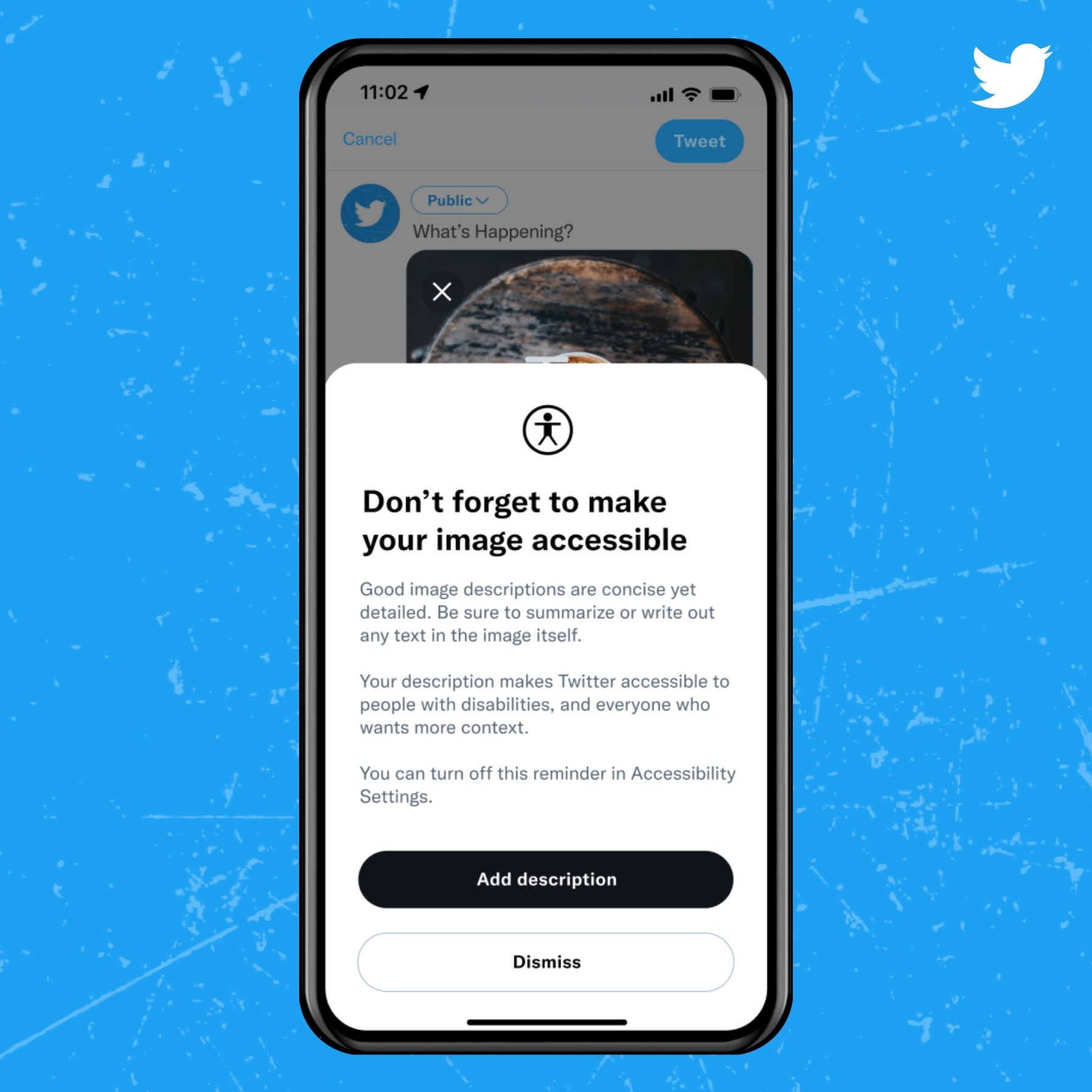 Twitter prompts users to add alt text to images