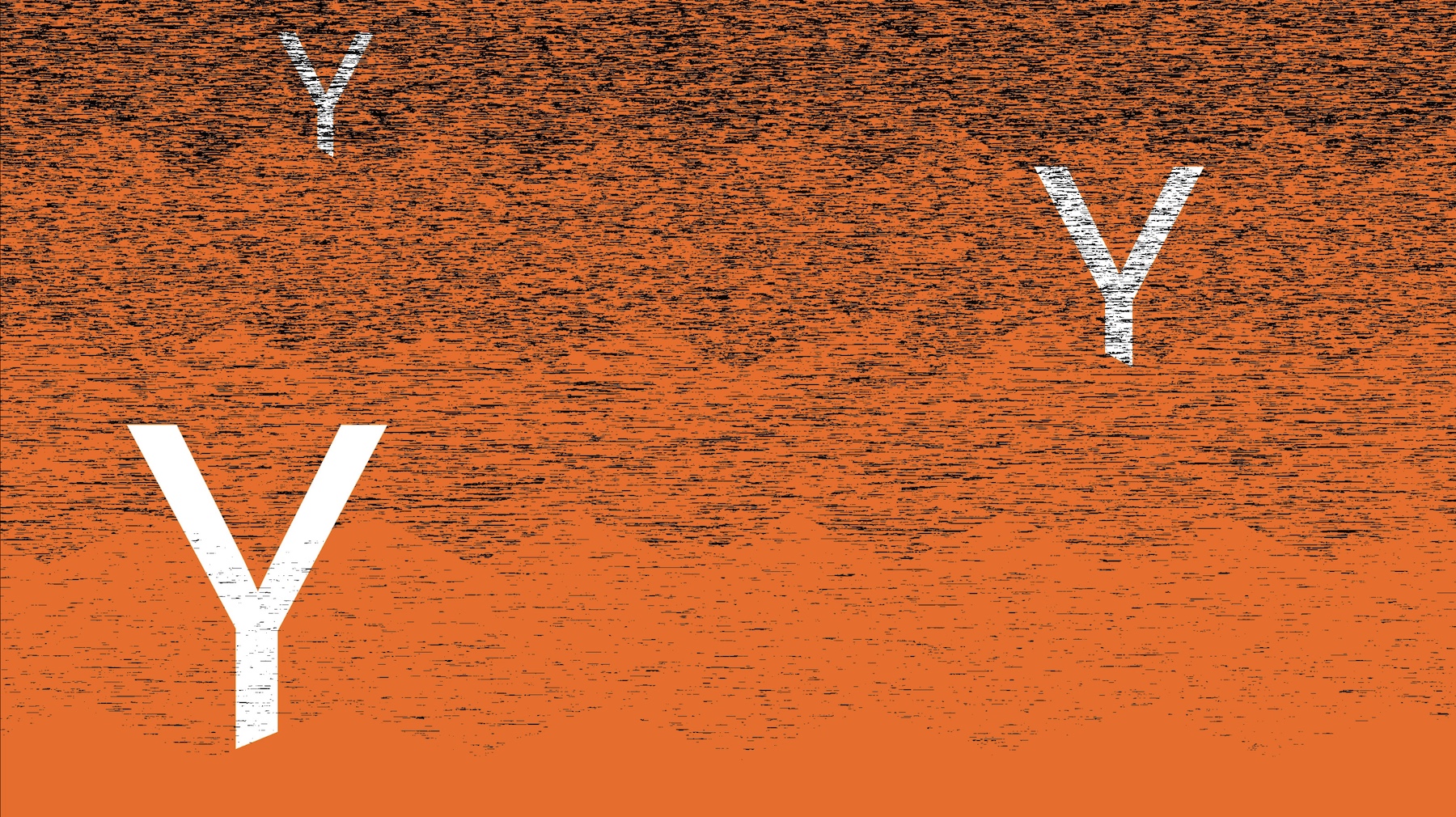Y Combinator logo three times in a field of orange