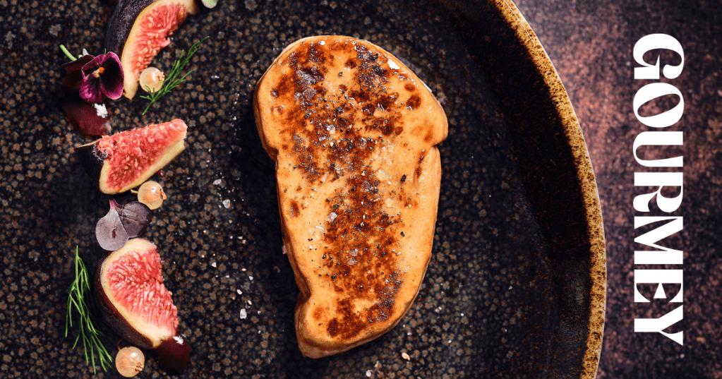 Pan-fried synthetic foie gras from Gourmey