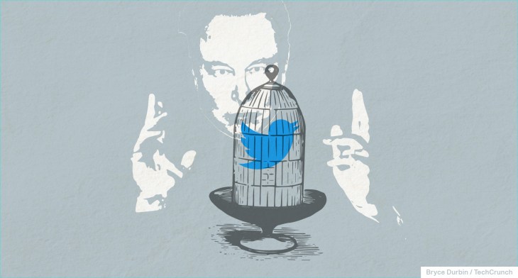 elon musk twitter bird in cage