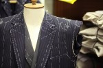 tailored suit in shop being designed