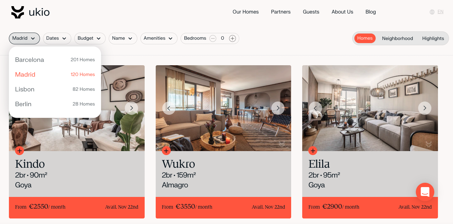 Ukio, a premium apartment rental platform for Europe's 'flexible workforce,' raises $28M