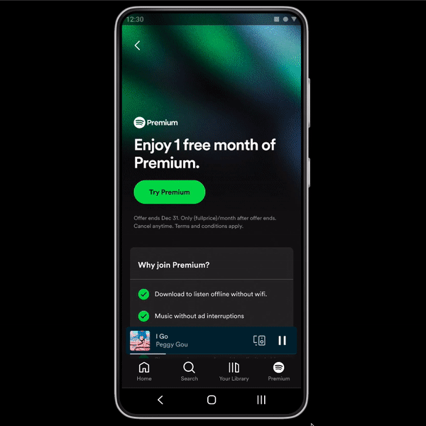 Spotify Purchase Flow