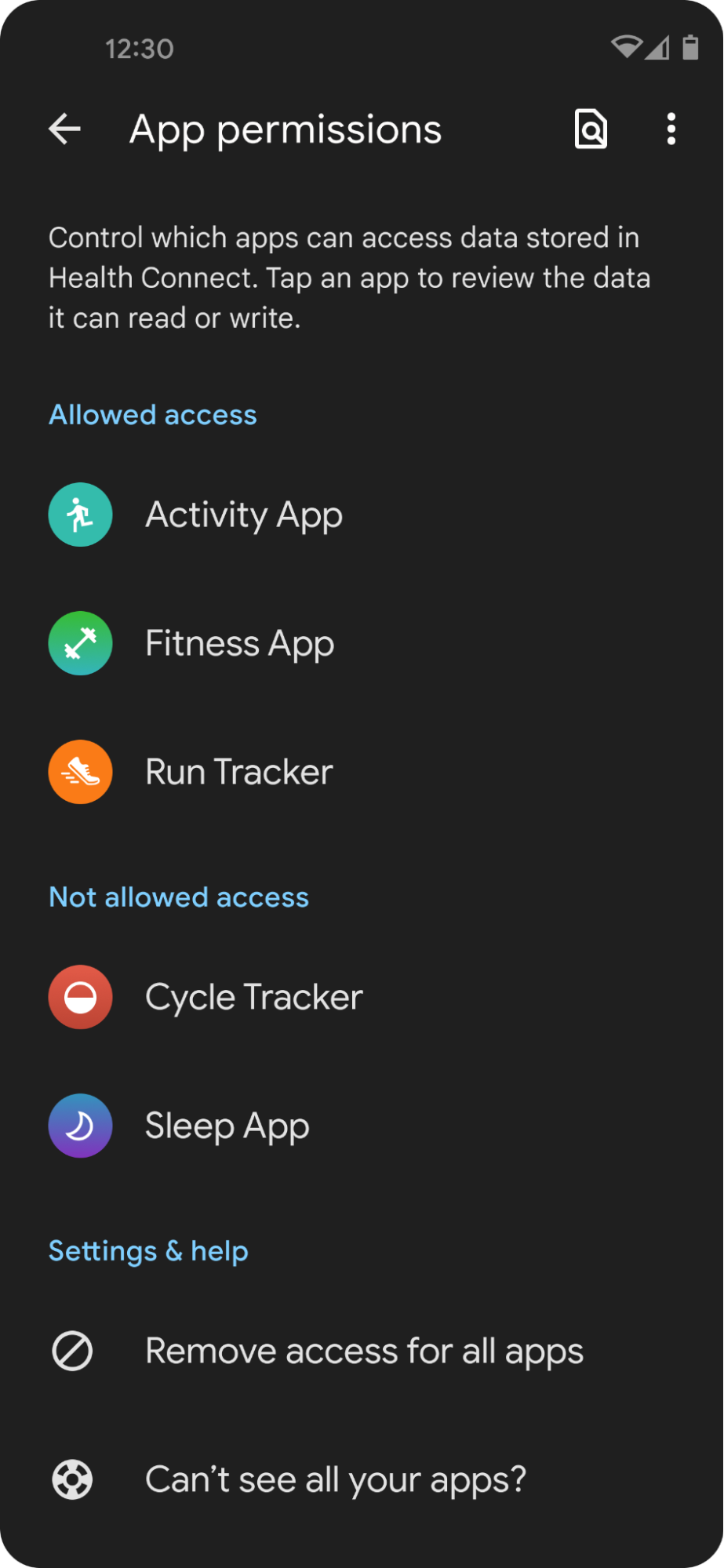 Google's health connect app