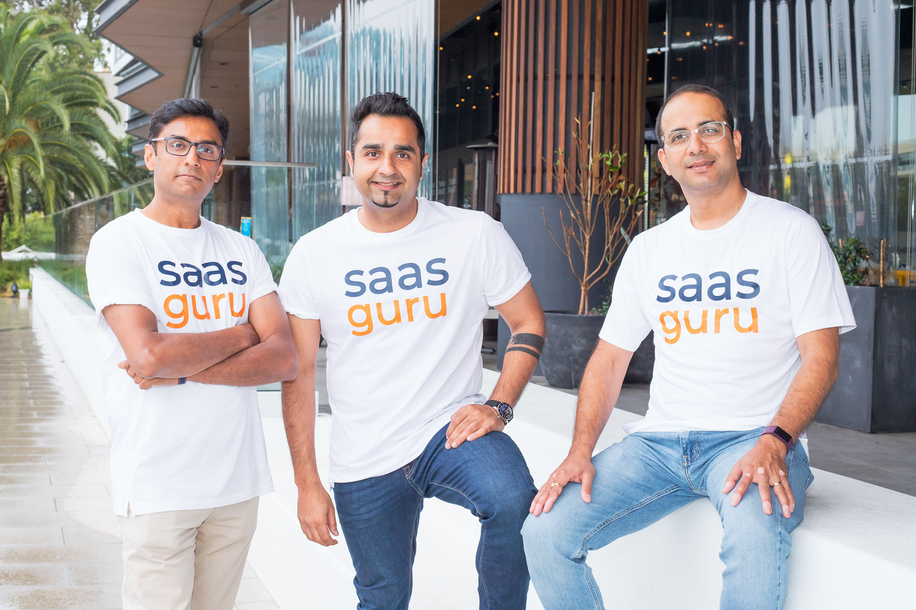 Saasguru founders Atif Saad, Amit Choudhary and Prateek Kataria