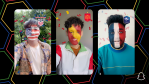 Snapchat world cup fans with painted faces