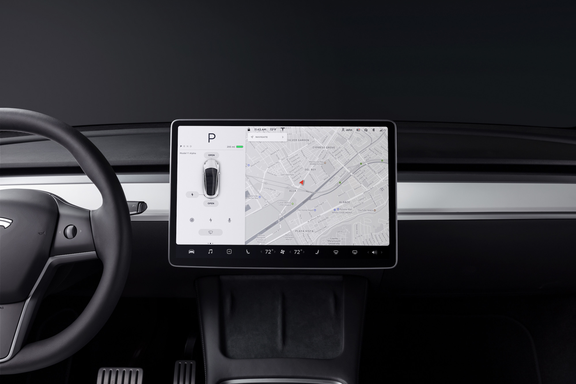 Огляд внутрішнього екрану Tesla Model Y
