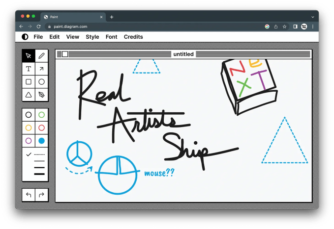 An example of an application made using TLDraw