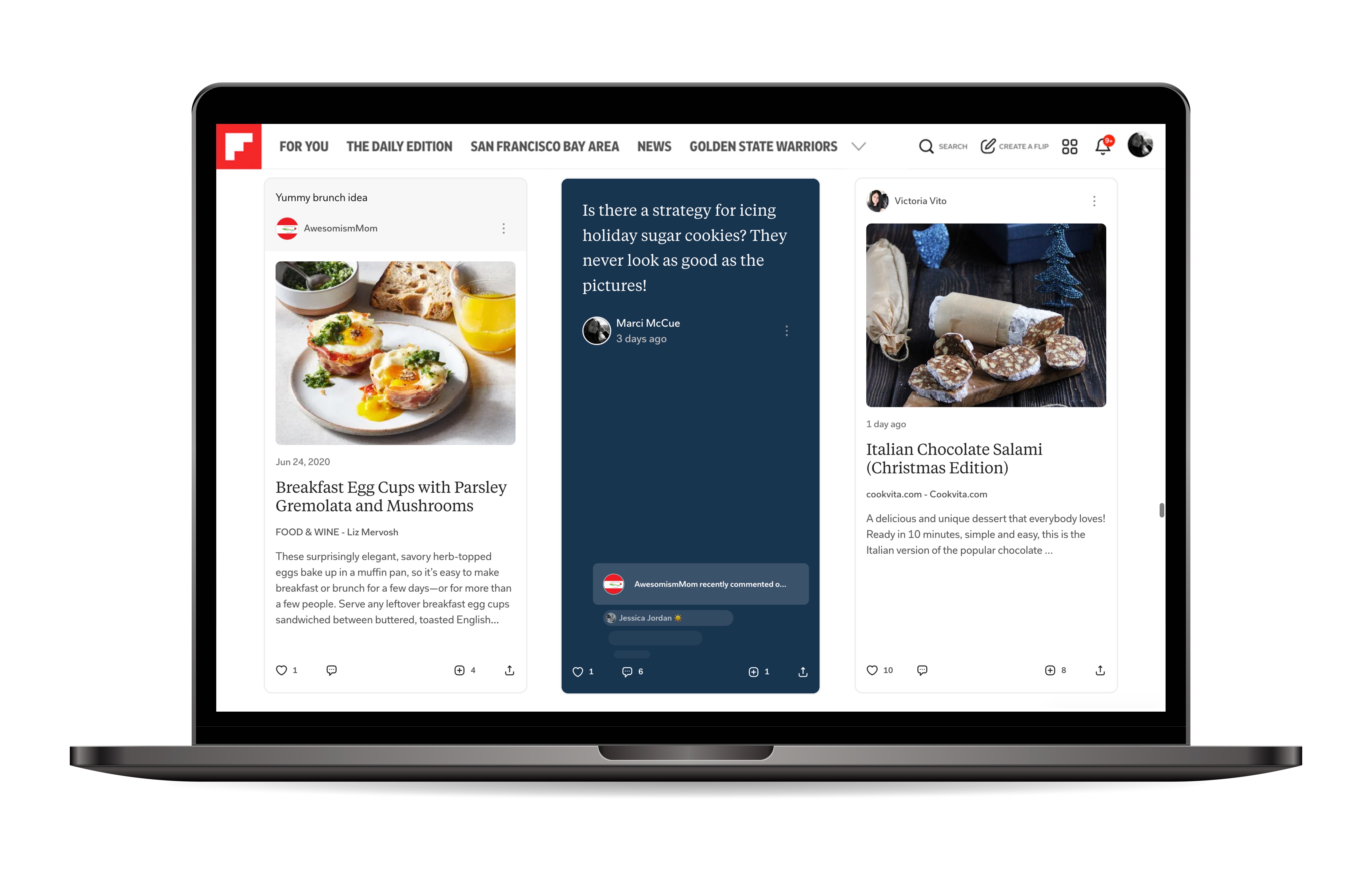 Flipboard Group Magazine on web with stories and note